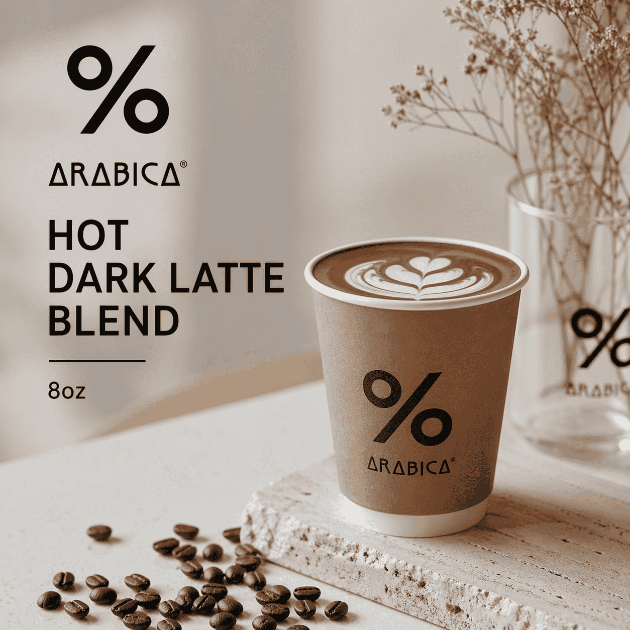 % Arabica Hot Dark Latte